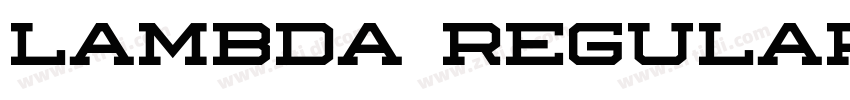 Lambda Regular字体转换